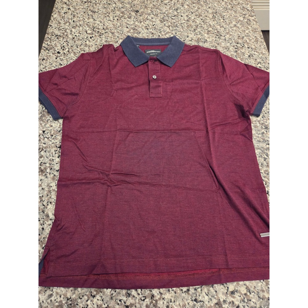 Rodd & Gunn Mens Original Fit Pique Polo Shirt Burgundy Navy Size M Medium